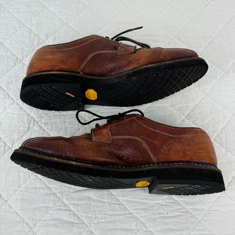 Allen Edmonds Mapleton 7954 Brown Leather Split Toe Derby Shoes Mens 10.5 C‎ USA